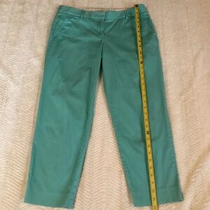 Beautiful J.Crew Stretch Sz 8 Women’s Turquoise Cotton Blend Trouser Pants